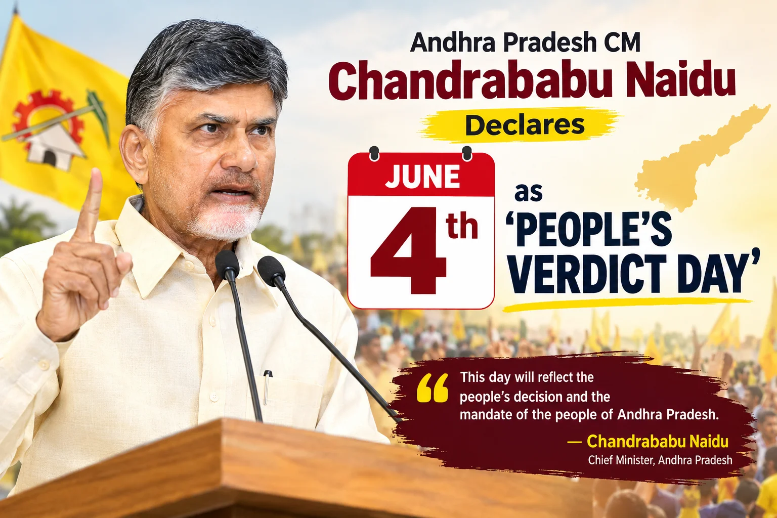  Andhra Pradesh CM Chandrababu Naidu Declares June 4 as ‘People’s Verdict Day’