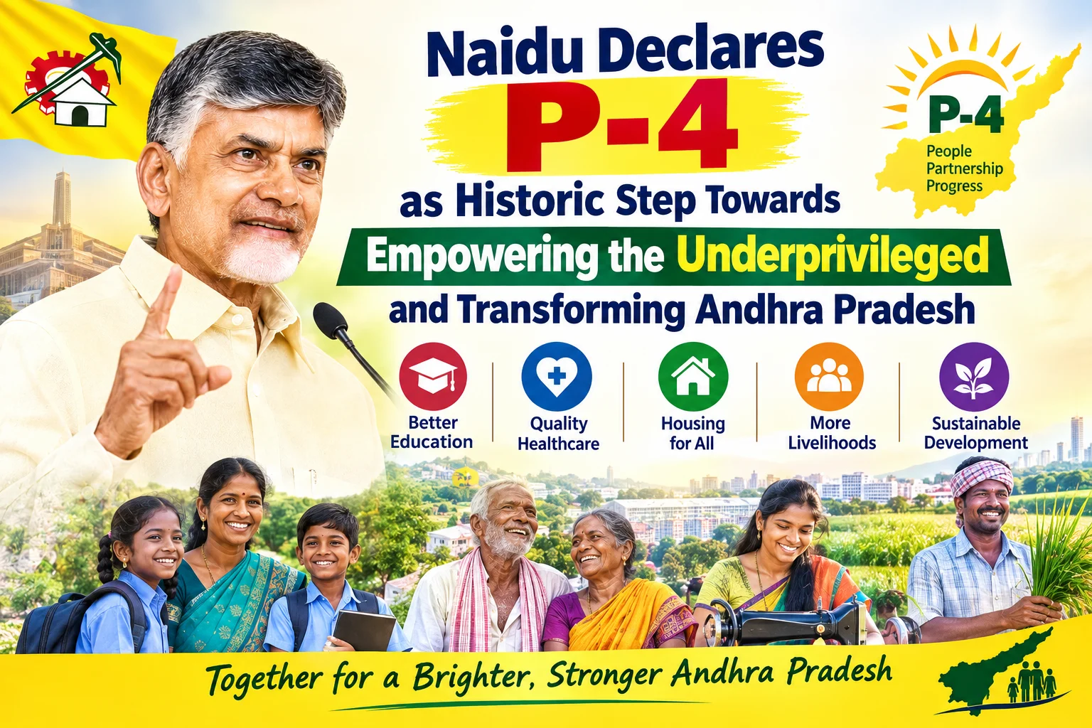 Naidu Declares P-4 as Historic Step Towards Empowering the Underprivileged and Transforming Andhra Pradesh